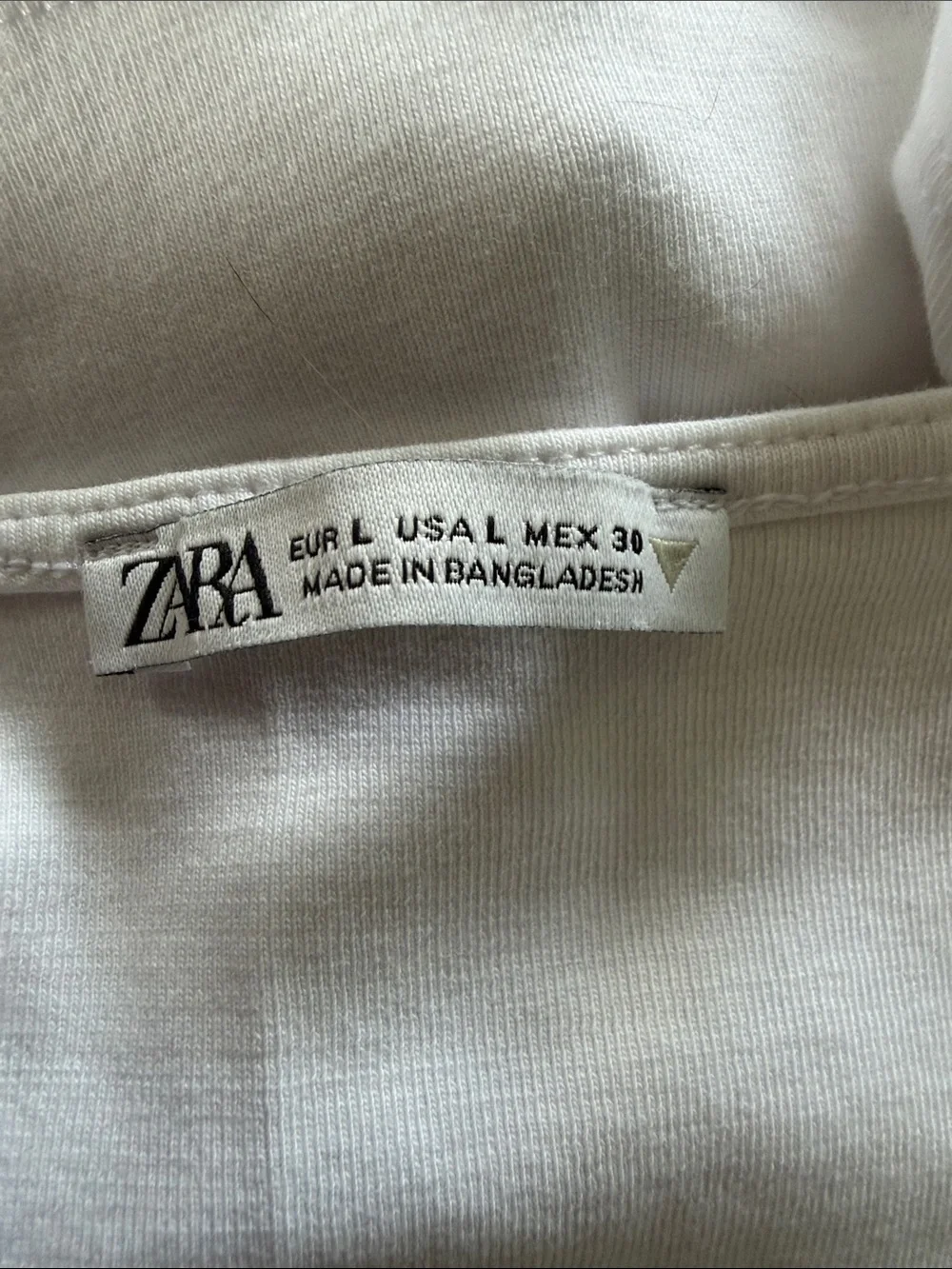 ZARA Cropped Boatneck Women's Top - White - Picture 3 of 4